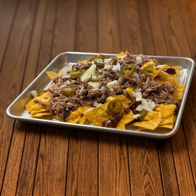 BBQ Nachos - Nachos de BBQ.